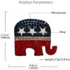 imageRhinestone Elephant USA Flag Brooch Pin for Women Men GoldTone Fashion Blue Red Star American Republican Party Medal Brooches Dress Accessories Independence Presidential Election Day