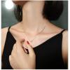 imageSingle Imitation Pearl Pendant Choker Necklace for Women S925 Sterling Silver 18k White Gold Plated Tiny Small Box Chain Jewelry Wedding Birthday Christmas for Mom 16 inch 6mm Pearl