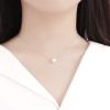 imageSingle Pearl Pendant Choker Necklace for Women Girls S925 Sterling Silver Big Tiny Imitation 1 Pearl Strand Pendant Necklace Love Beaded Box Link Curb Chain 18quot Jewelry Set8mm Pearl Silver