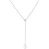 imageLariat Pearl Pendant Y Long Chain Necklace for Women Girls Imitation White Pearl Ball Choker Necklaces Wedding Birthday Jewelry Gift Box