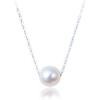 imageSingle Pearl Pendant Choker Necklace for Women Girls S925 Sterling Silver Big Tiny Imitation 1 Pearl Strand Pendant Necklace Love Beaded Box Link Curb Chain 18quot Jewelry Set8mm Pearl Silver