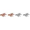 imageCZ Leaf Cartilage Huggie Small Hoop Earrings for Women Girls 925 Sterling Silver Cubic Zirconia Cluster Leaves Round Studs Tragus Pierced Ear Endless Hoops 8mmRoseGoldTone
