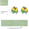 imageCute Couple Bird Stud Earrings for Women Girls 925 Sterling Silver Tiny Small Animal Pet Enamel Yellow Green Feather Hummingbirds Branch Cartilage Tragus Post Nickel Free Piercing Ear Jewelry Dainty Gifts