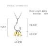 imageCute Fish Hook Necklace for Women Girls Men 925 Sterling Silver Gold Plated Two Tone Tiny 3 Fishes Fishing Pendant Choker Necklace Charm Tassel Chain Hawaian Boho Dainty Personalized Jewelry