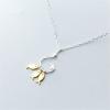 imageCute Fish Hook Necklace for Women Girls Men 925 Sterling Silver Gold Plated Two Tone Tiny 3 Fishes Fishing Pendant Choker Necklace Charm Tassel Chain Hawaian Boho Dainty Personalized Jewelry