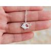 imageCute Pig Pendant Necklace 925 Sterling Silver Love Heart Necklaces for Women Nickle Free Animal Pet Adjustable Link Chain Dainty Jewelry for Daughter Niece