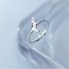 imageDinosaur S925 Sterling Silver Ring for Women Girls Men Polished Dragon Animal Expandable Open Finger Rings Adjustable Fashion Unisex Jewelry Christmas Birthday Dainty BFF Gifts