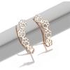 imagePaw Ear Cuff Wrap Crawler Climber Earrings for Women Teen Girls Sterling Silver Studs Clip On Cute Dog Cat Pin Hypoallergenic JewelryRoseGoldToned