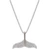 imageDtja Crystal Mermaid Tail Sterling Silver Necklace for Women Delicate CZ Fish Dolphin Whale Tail Pendant Choker Necklaces 18quot Box Chain Fashion Jewelry Birthday Christmas for Best Friends Mom