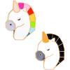 imagePair of Unicorn Brooches Lapel Pins for Women Girls Best Friends Fashion Cute Animal Colorful Black Pony Horse Pins Dress Suit Scarft Accessories Badge Christmas Valentines Jewelry Unisex Gifts