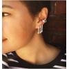 imageCZ Safety Pin Cartilage Sterling Silver Hoop Earrings for Women Girls Dainty Cubic Zirconia Dangle Drop Hypoallergenic Stud Post Crystal Huggie Fashion Hoops Jewelry 20mm Gold Tone