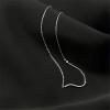 imageDtja Crystal Ocean Wave Necklace for Women 925 Silver Plated Minimalist Curved Line Pendant Choker Chain Adjustable 18quot Sea Beach Summer Wedding Birthday Jewelry for Surfer Lover