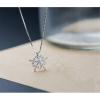 imageDtja Crystal Snowflake Necklace for Women S925 Sterling Silver SilverToned Charm Cubic Zirconia Cute Winter Flower Pendant Choker Adjustable Box Chain 18 Inch Delicate Wedding Christmas