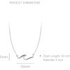 imageDtja Ocean Wave Necklace for Women 925 Sterling Silver 18K White Gold Plated Minimalist Line Pendant Choker Necklace Adjustable Chain 18quot Sea Beach Summer Jewelry for Surfer Lover