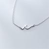 imageDtja Ocean Wave Necklace for Women 925 Sterling Silver 18K White Gold Plated Minimalist Line Pendant Choker Necklace Adjustable Chain 18quot Sea Beach Summer Jewelry for Surfer Lover