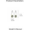 imageGreen CZ Safety Pin Earrings 925 Sterling Silver Cute Small Olivine Stud Cartilage Earring for Women Hypoallergenic Post Tragus Fashion Unique Crystal Jewelry Dainty Gifts Birthday Anniversary