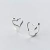 imageMinimalist Love Bead Cuff Open Hoop Clip on Earrings for Women 925 Sterling Silver SilverToned Small Heart Cute Cartilage Climber for Non Upper Ear Huggie Gifts