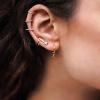 imageSmall Lightning Bolt Cartilage Hoop Earrings for Women Men Sterling Silver Gold Plated with Charms Dipped Huggie Personalized Drop Clip Hypoallergenic Stud Delicate Fashion Jewelry Chic Gifts