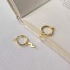 imageSmall Lightning Bolt Cartilage Hoop Earrings for Women Men Sterling Silver Gold Plated with Charms Dipped Huggie Personalized Drop Clip Hypoallergenic Stud Delicate Fashion Jewelry Chic Gifts