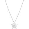 imageDtja Crystal Snowflake Necklace for Women S925 Sterling Silver SilverToned Charm Cubic Zirconia Cute Winter Flower Pendant Choker Adjustable Box Chain 18 Inch Delicate Wedding Christmas