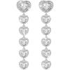 imageLong Crystal Heart Statement Drop Dangle Earrings for Women Exaggerated Big Cubic Zirconia Halo Love Fringe Dangling Stud Fashion Birthday Christmas Party Jewelry