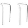 imageTiny Double Piercing Earrings for Women S925 Sterling Silver Minimalist Bar Threader Stud Safety Pin 2 Hole Earlobe Hook Fashion Hypoallergenic Geometric Lightweight Jewelry