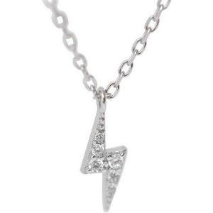 imageDtja Tiny Lightning Bolt Crystal Necklace for Women S925 Sterling Silver Minimalist Personalized Little Small Pendant Choker Necklaces Link Chain 18 inches Delicate Fashion Gifts