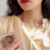 imageDtja Sterling Silver Square Crystal Choker Necklace for Women Girls Cushion Shape Cubic Zirconia Small Delicate Princess Cut Pendant Necklace Adjustable Chain 18quot Fashion Weddding Jewelry Giftsilver