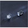 imagePrincess Cut CZ Tiny Small Hoop Cartilage Earrings for Women Girls 925 Sterling Silver Square Solitaire Crystal Diamond Hypoallergenic Dainty Sleeper Hoops Jewelry Gifts 6mm Inner