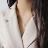 imageRound Gold Coin Pendant Necklace for Women Girls 925 Sterling Silver 18K Gold Plated Simple Small Full Moon Minimalist Geometric Disk Circle Chain Delicate Choker Jewelry BFF Fashion Gifts BoxGoldTone