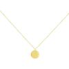 imageRound Gold Coin Pendant Necklace for Women Girls 925 Sterling Silver 18K Gold Plated Simple Small Full Moon Minimalist Geometric Disk Circle Chain Delicate Choker Jewelry BFF Fashion Gifts BoxGoldTone