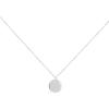imageRound Gold Coin Pendant Necklace for Women Girls 925 Sterling Silver 18K Gold Plated Simple Small Full Moon Minimalist Geometric Disk Circle Chain Delicate Choker Jewelry BFF Fashion Gifts BoxSilvery