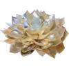 imageElegant Leather Peony Flower Brooch Pin for Women Men Handmade Dainty Imitation Leather Rose Floral Brooches Lapel Pins Glossy Wedding Holiday Christmas Dress Accessories Jewelry GiftSilver