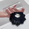 imageElegant Leather Peony Flower Brooch Pin for Women Men Handmade Dainty Imitation Leather Rose Floral Brooches Lapel Pins Glossy Wedding Holiday Christmas Dress Accessories Jewelry GiftBlack