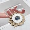 imageElegant Leather Peony Flower Brooch Pin for Women Men Handmade Dainty Imitation Leather Rose Floral Brooches Lapel Pins Glossy Wedding Holiday Christmas Dress Accessories Jewelry GiftSilver