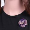 imageRhinestone Rose Brooch Pin for Women Girls Fashion Crystal Big Blossom Flower Brooch Lapel Pins Elegant Dress Accessories Jewelry Boutonniere Corsage for Hat Bag Suit Tie Gift Wedding HolidayPurple Pink