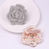 imageRhinestone Rose Brooch Pin for Women Girls Fashion Crystal Big Blossom Flower Brooch Lapel Pins Elegant Dress Accessories Jewelry Boutonniere Corsage for Hat Bag Suit Tie Gift Wedding HolidaySilver Tone