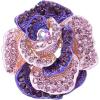 imageRhinestone Rose Brooch Pin for Women Girls Fashion Crystal Big Blossom Flower Brooch Lapel Pins Elegant Dress Accessories Jewelry Boutonniere Corsage for Hat Bag Suit Tie Gift Wedding HolidayPurple Pink