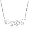imageCute Paw Necklace for Women Sterling Silver Puppy Dog Cat Kitten 4 Paw Print Pendant Choker Necklace Adjustable Chain 18quot Pet Keepsake Minimalist Jewelry Box