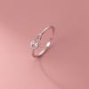 imageAdjustable CZ Heart Safety Pin 925 Sterling Silver Ring for Women Expandable Open Wrap Finger Rings Comfort Fit Dainty Cute Engagement Statement Jewelry Birthday Wedding