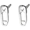 image20G Minimalist Tiny Safety Pin Sterling Silver Earrings for Women Cute Small Stud Cartilage Tragus Post Pin Hypoallergenic Pierced Ear Jewelry Birthday Holiday Gifts