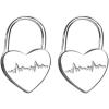 imageTiny Heart Safety Pin Small Hoop Earrings for Women 925 Sterling Silver Hypoallergenic Cute Love Heartbeat Podlock Cartilage Nickel Free Jewelry