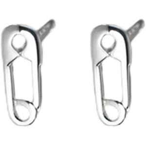image20G Minimalist Tiny Safety Pin Sterling Silver Earrings for Women Cute Small Stud Cartilage Tragus Post Pin Hypoallergenic Pierced Ear Jewelry Birthday Holiday Gifts