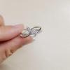 imageCZ Mermaid Silver Ring for Women Adjustable Layered Dophin Fish Tail Shell Pearl Open Wrap Finger Rings Comfort Fit Dainty Birthday Wedding Anniverary Jewelry Silver
