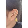 image1 PC of Ear Wrap Crawler Hook Earrings for Women Minimalist Dainty CZ Crystal Bar Ear Cuff Stud Safety Pin Dainty Unique Earring Fashion Jewelry Party BFF Bias CZ