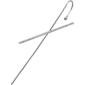 image1 PC of Ear Wrap Crawler Hook Earrings for Women Minimalist Dainty CZ Crystal Bar Ear Cuff Stud Safety Pin Dainty Unique Earring Fashion Jewelry Party BFF Bias CZ