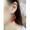 imageDtja 6 Pairs Christmas Earrings Bulk for Women Girls Cute Charms Snowflake Tree Bowknot Bell Bow Dangle Drop Imitation Pearl Stud Cartilage Earring Hypoallergenic Set Xmas Holiday Party SD141