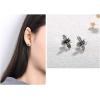 imageCute Bumble Bee Earrings Studs for Women Men S925 Sterling Silver Tiny Lovely Honey Queen Bee Mini Insect Animal Post Stud Earring Hypoallergenic Piercing Ear Huggie Delicate Unisex