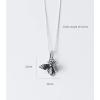 imageDtja Vintage Bee Necklace for Women Girls Men 925 Sterling Silver Oxidized Charm Bumblebee Honeybee Pendant Choker Necklaces Adjustable Box Chain 18 inches Fashion Punk Retro Jewelry