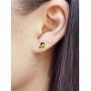 imageLittle Cute Bee Flower Earrings for Teen Girls 925 Sterling Silver Crystal Enamle Tiny Small Animal Bumble Honey Bees Studs Tragus Post Asymmetrical Hypoallergenic Earring for Daughter Rose Gold